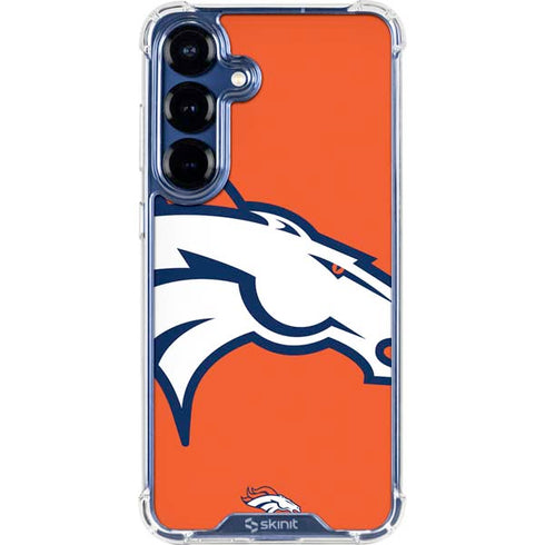 NFL Denver Broncos Large Logo Galaxy S25 Clear Case